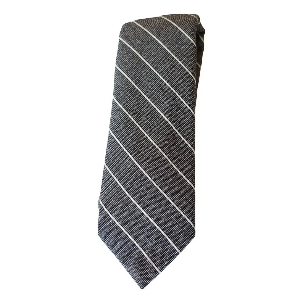 Kenneth Cole Reaction Charcoal Gray School Stripe Stretch Textured Slim Tie